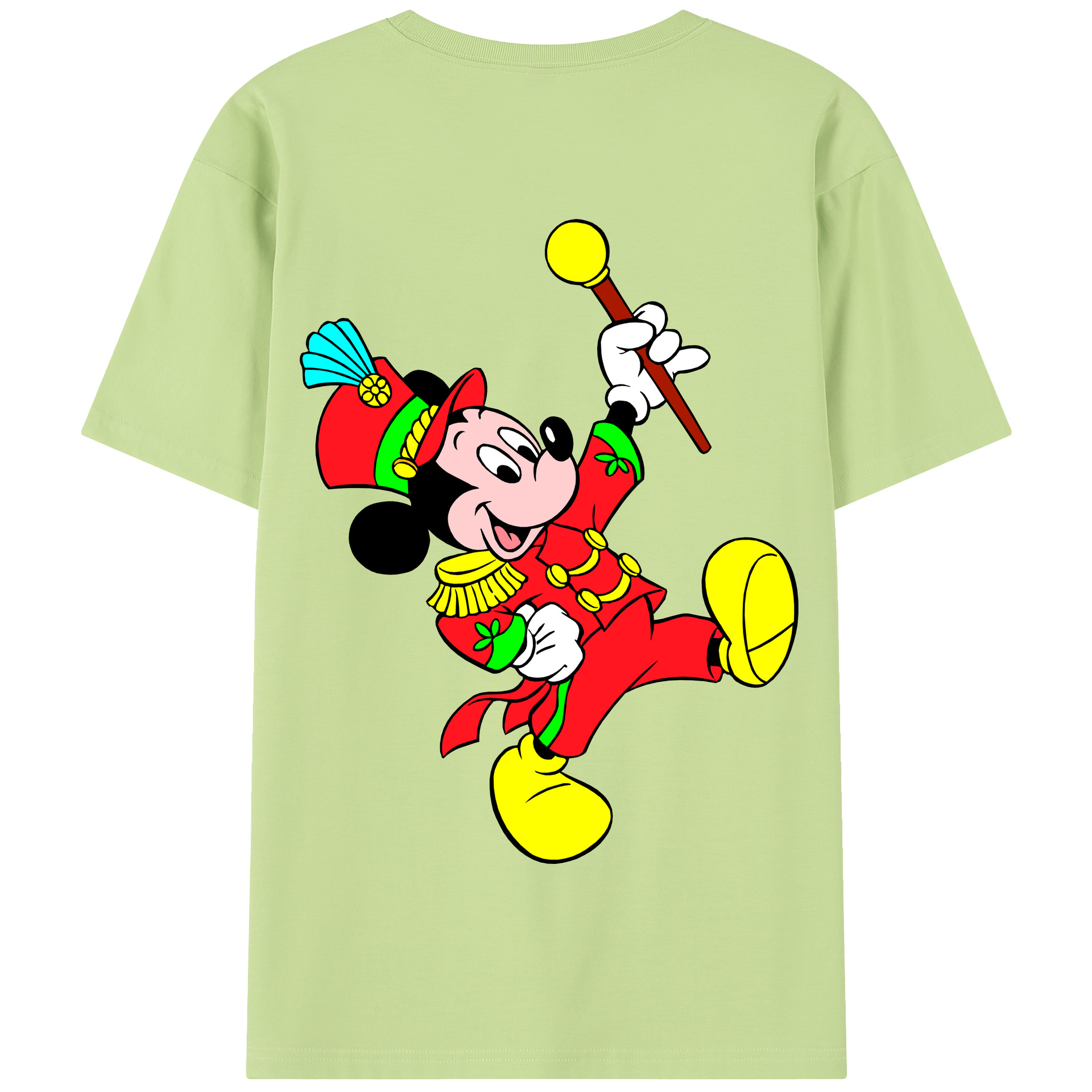 （画像用） ミッキーマウス Mickey Mouse 綿100％半袖Tシャツ（背面プリント）